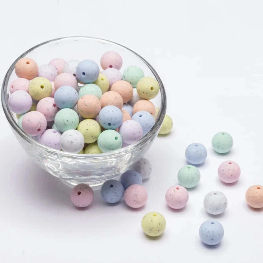 Babylove Loose Round Silicone Beads 15mm 50PCs