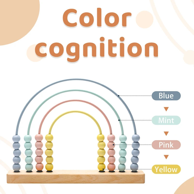 Montessori BabyLove Arithmetic Calculation Rainbow: A Europe CE certified educational toy in vibrant colors, gift-boxed, chemical-free, and suitable for all ages