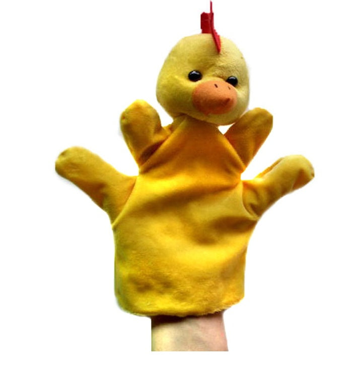 Rooster plush animal hand puppet