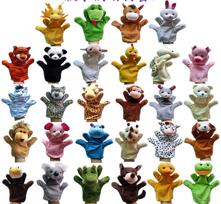 All 28 plush animal hand puppets