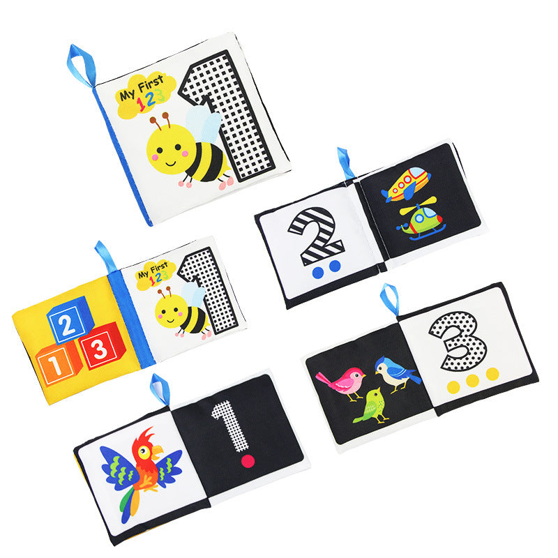High contrast baby cloth book, My First Numbers pages