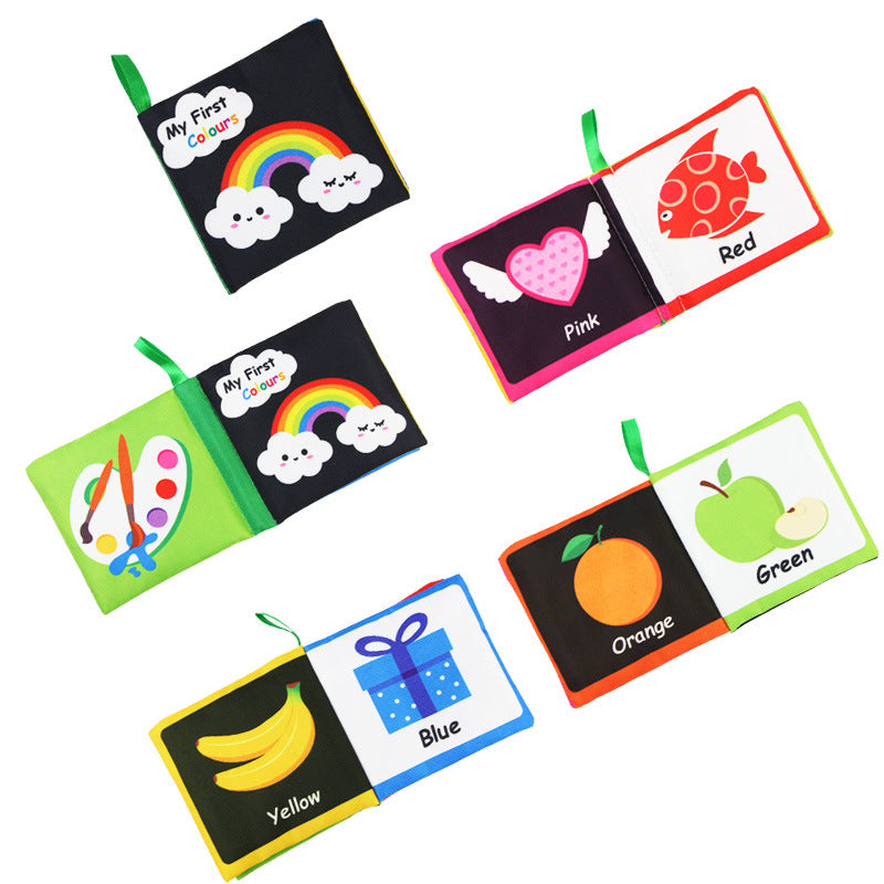 High contrast baby cloth book, My First Colours pages