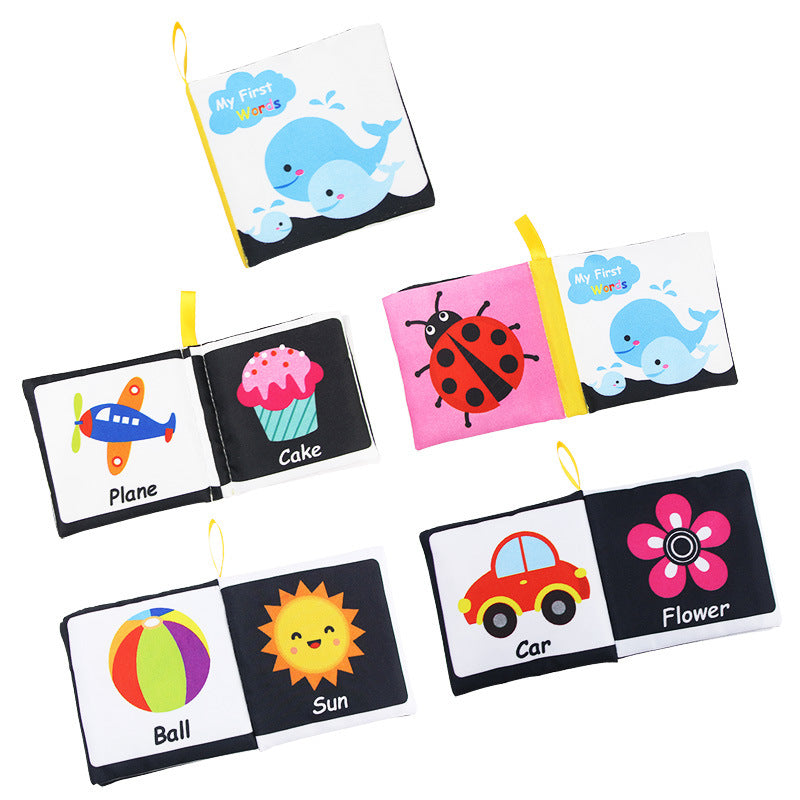 High contrast baby cloth book, My First Words pages