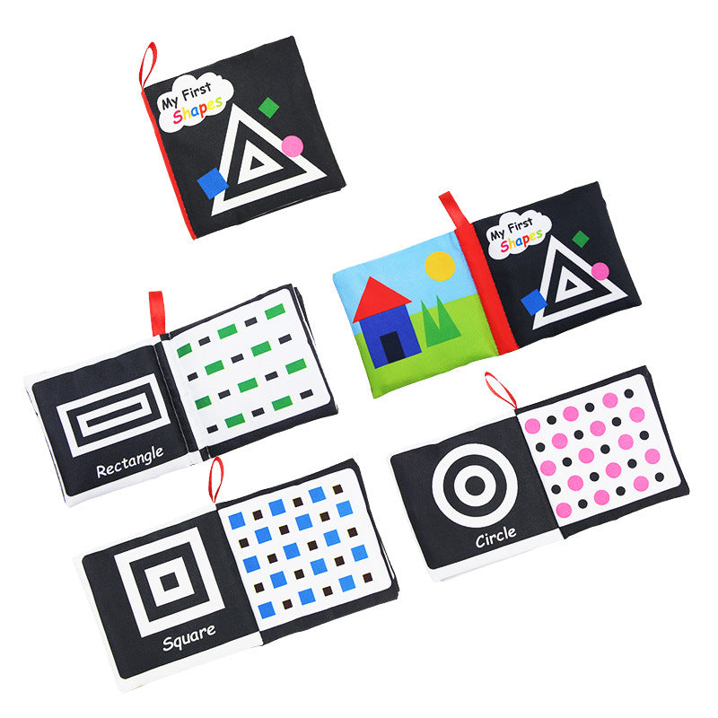 High contrast baby cloth book, My First Shapes pages