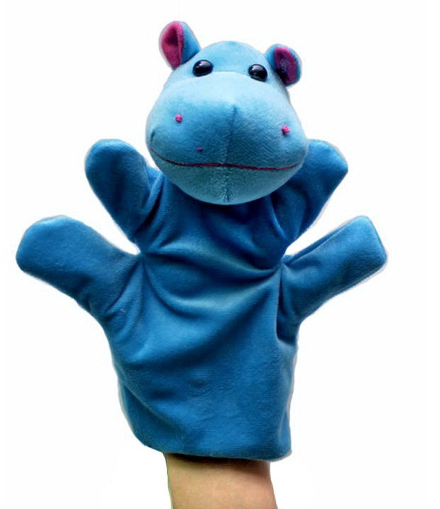 Hippo plush animal hand puppet