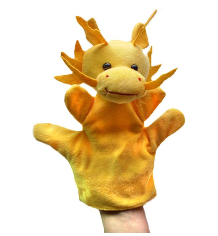 Dragon plush animal hand puppet