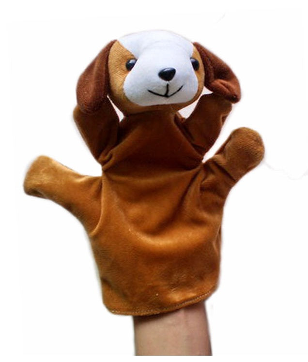 Dog plush animal hand puppet