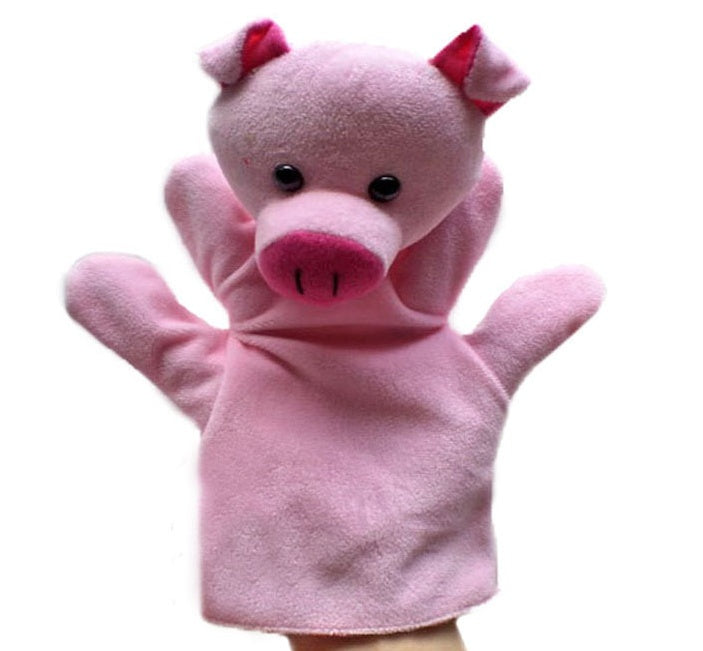 Pig plush animal hand puppet