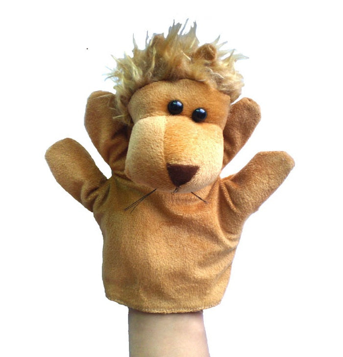 Lion plush animal hand puppet
