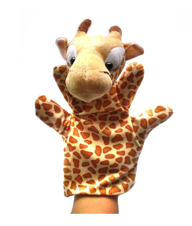 Giraffe plush animal hand puppet