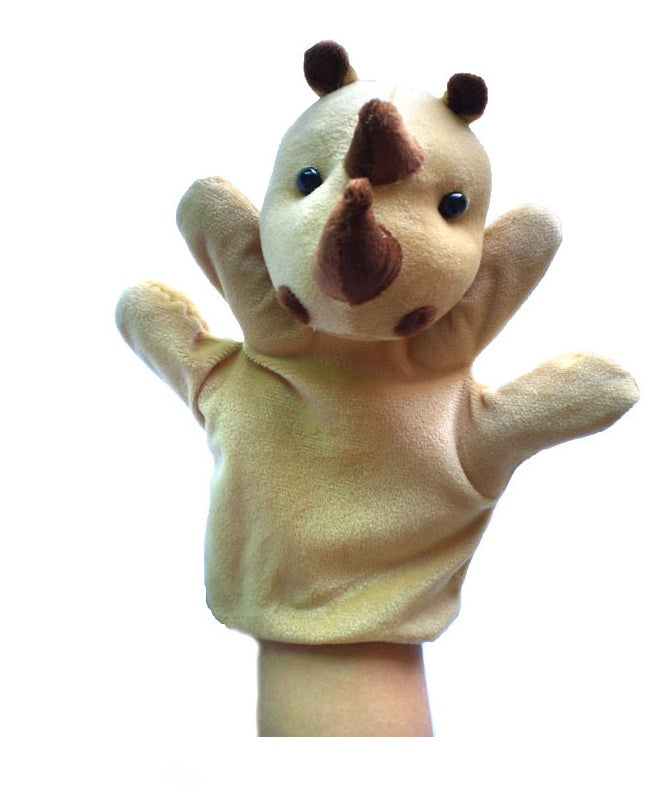 Rhino plush animal hand puppet