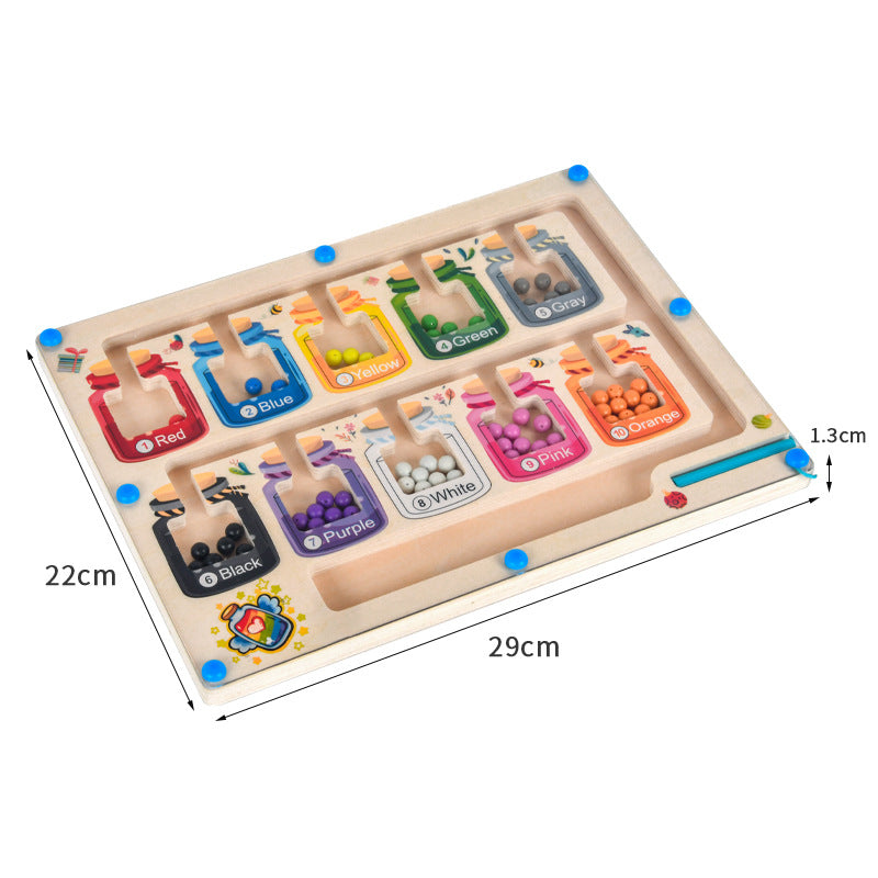 Magnetic color sorting bead board bottle jars design with measurements