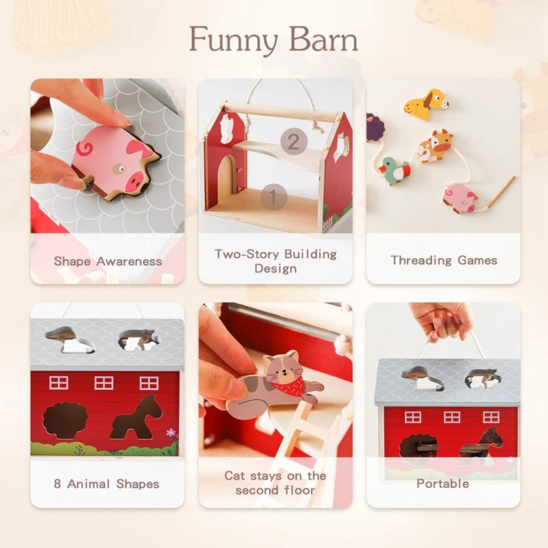 Wooden farm barn set play ideas
