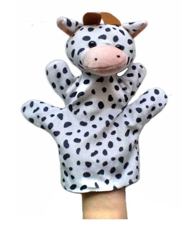 Cow plush animal hand puppet