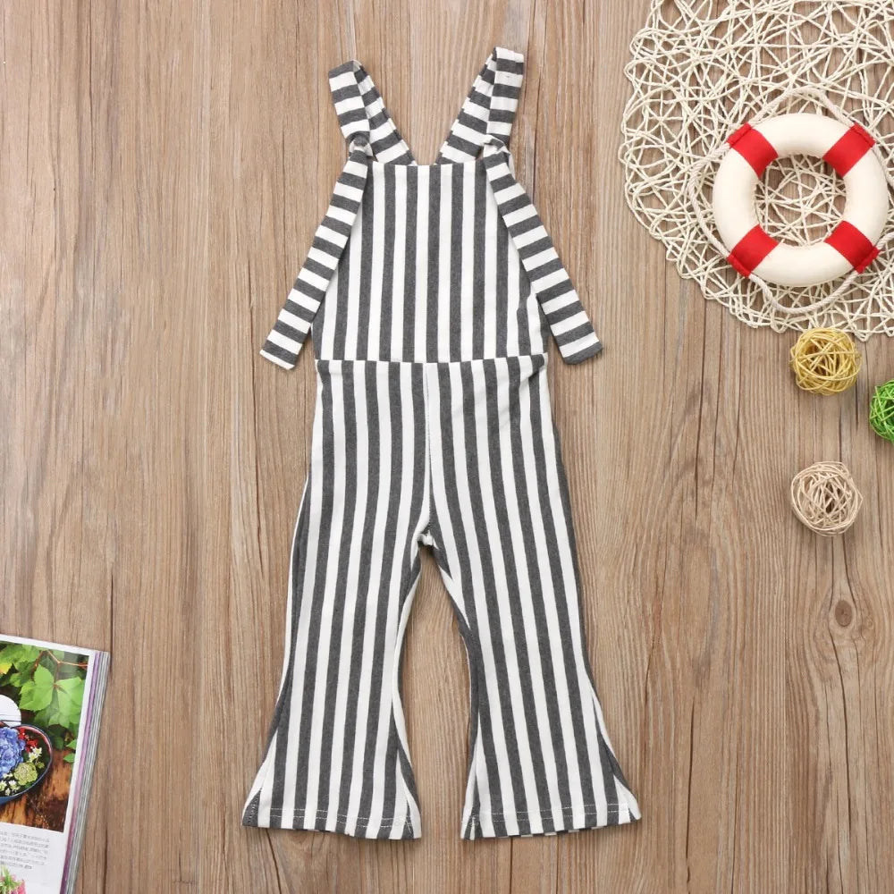 BabyLove Sleeveless Striped Romper at BubeBaby, perfect for baby girls from 0-5 years. Made from a comfy cotton-polyester blend, this versatile romper features a square collar, covered button closure, and short sleeves, ideal for all seasons. 