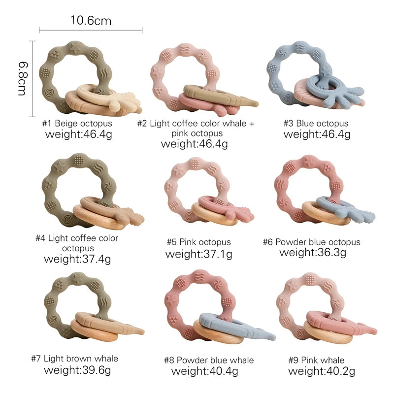 Introducing our Bubebaby Babylove Teether Bracelet, crafted from safe, BPA-free silicone, ideal for ages 0-36 months. This latex, nitrosamine, and phthalate-free teether offers effective tooth care in a fun, cartoon whimsical shape. Available in various colors and sizes, it comes conveniently bagged or boxed for easy gifting.