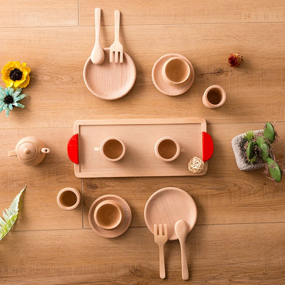 Explore our Babylove Wooden Montessori Tea Set, crafted from organic solid beech wood for sensory play. Suitable for children ages 3-14, CE-certified, and designed with no sharp edges for safe, supervised fun. Unisex and eco-friendly, perfect for imaginative and educational play