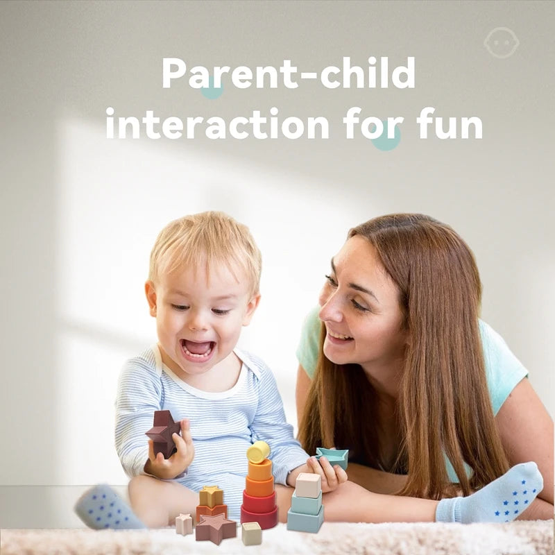 Discover our vibrant Silicone Puzzle/Shapes Puzzle/Stacking Blocks! Perfect for developing fine motor skills and cognitive abilities, this CE-certified toy is made from flexible, durable silicone. Engage your little one with colorful shapes and promote creativity through stacking fun! Safe, exciting, and designed for endless play!