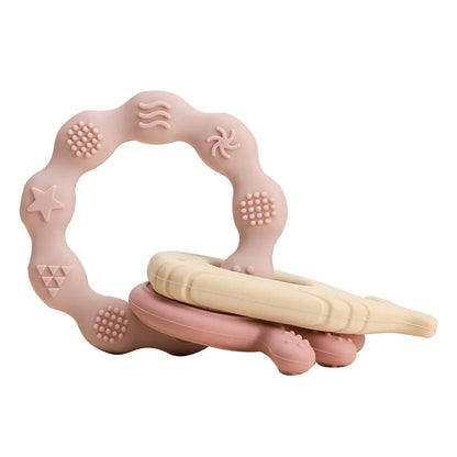 Introducing our Bubebaby Babylove Teether Bracelet, crafted from safe, BPA-free silicone, ideal for ages 0-36 months. This latex, nitrosamine, and phthalate-free teether offers effective tooth care in a fun, cartoon whimsical shape. Available in various colors and sizes, it comes conveniently bagged or boxed for easy gifting.