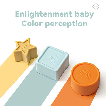 Discover our vibrant Silicone Puzzle/Shapes Puzzle/Stacking Blocks! Perfect for developing fine motor skills and cognitive abilities, this CE-certified toy is made from flexible, durable silicone. Engage your little one with colorful shapes and promote creativity through stacking fun! Safe, exciting, and designed for endless play!