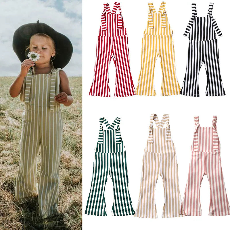 BabyLove Sleeveless Striped Romper at BubeBaby, perfect for baby girls from 0-5 years. Made from a comfy cotton-polyester blend, this versatile romper features a square collar, covered button closure, and short sleeves, ideal for all seasons. 