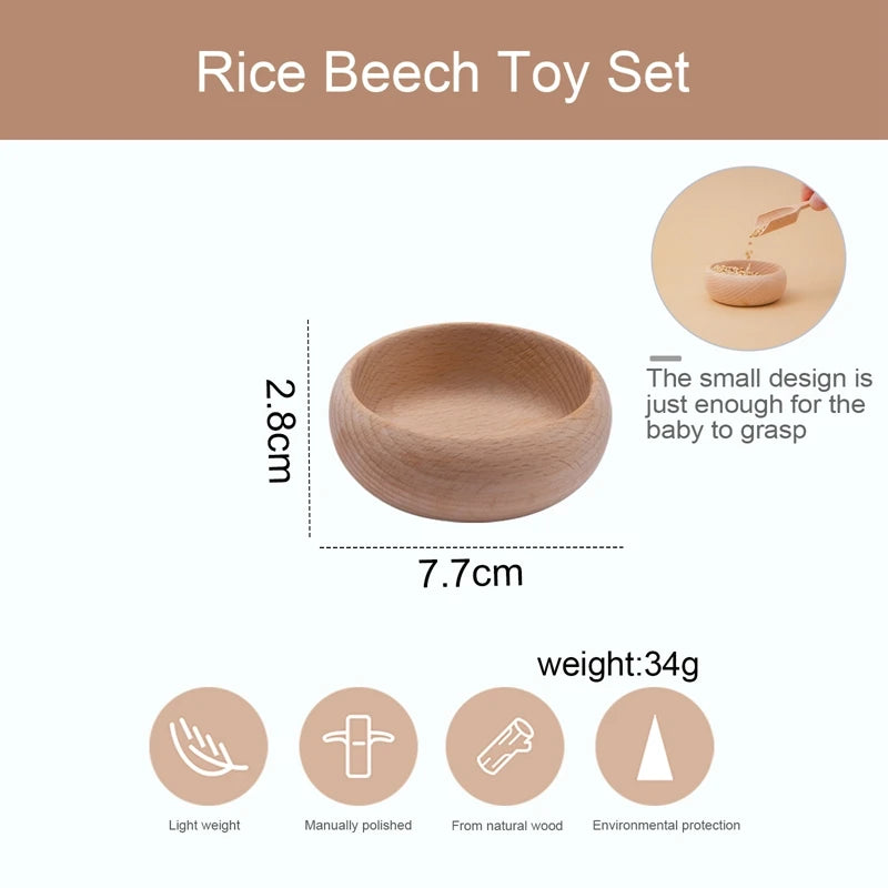 Discover our Babylove CE-certified Wooden Montessori Sand Play Set, ideal for children aged 3-14 years. Made from solid beech wood, this sensory play set includes sand and grain bowl holders, perfect for hands-on, organic learning. Unisex design, always use with adult supervision