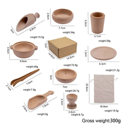 Wooden Montessori Sand Play Bowls
