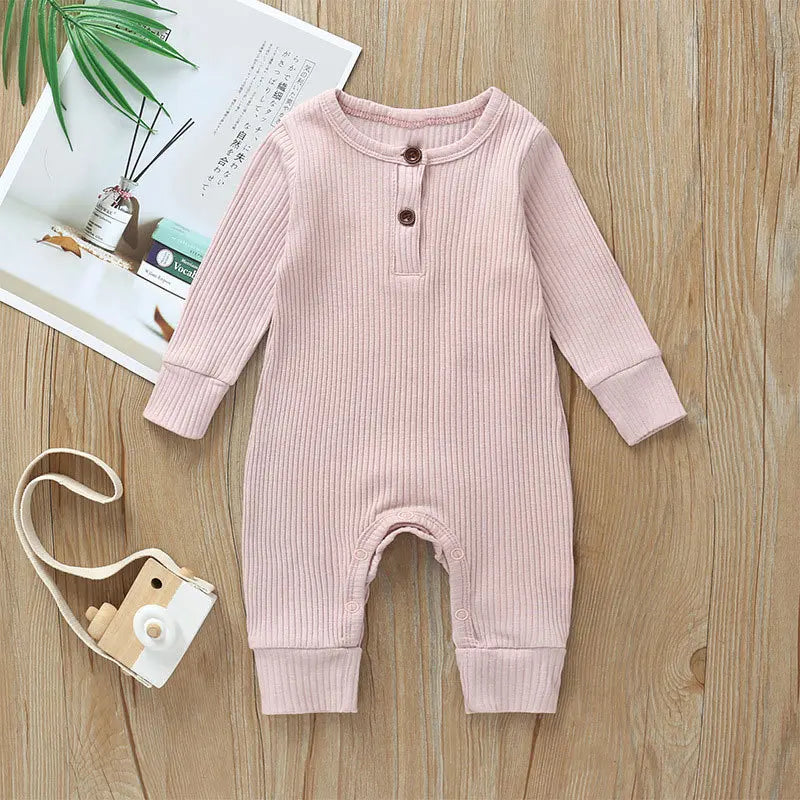 Bubebaby BabyLove Cotton Overall Playsuit with snap buttons along the legs for easy diaper changes. Made from breathable, high-quality cotton for maximum comfort
