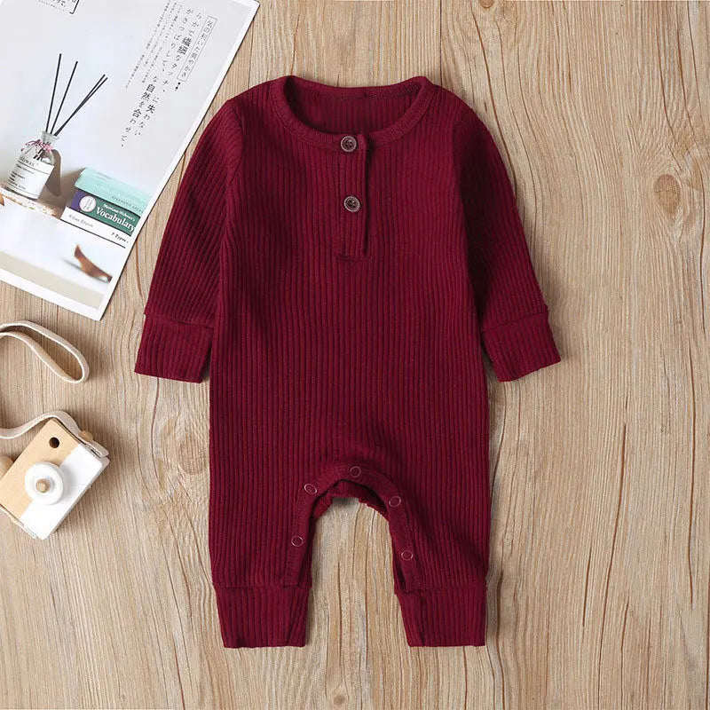 Bubebaby BabyLove Cotton Overall Playsuit with snap buttons along the legs for easy diaper changes. Made from breathable, high-quality cotton for maximum comfort