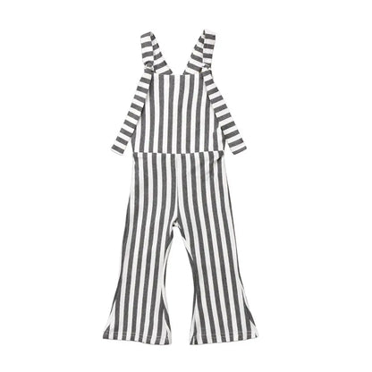 BabyLove Sleeveless Striped Romper at BubeBaby, perfect for baby girls from 0-5 years. Made from a comfy cotton-polyester blend, this versatile romper features a square collar, covered button closure, and short sleeves, ideal for all seasons. 
