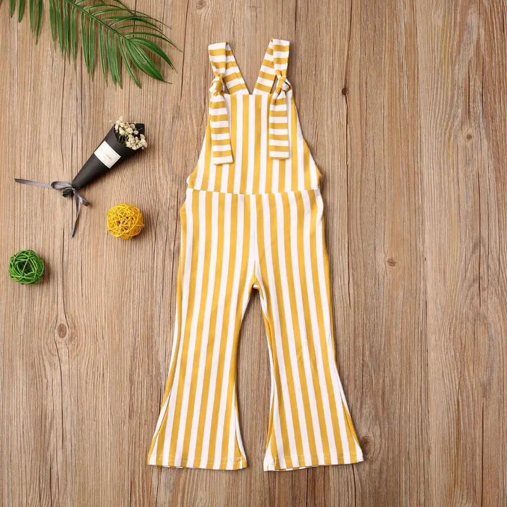 BabyLove Sleeveless Striped Romper at BubeBaby, perfect for baby girls from 0-5 years. Made from a comfy cotton-polyester blend, this versatile romper features a square collar, covered button closure, and short sleeves, ideal for all seasons. 