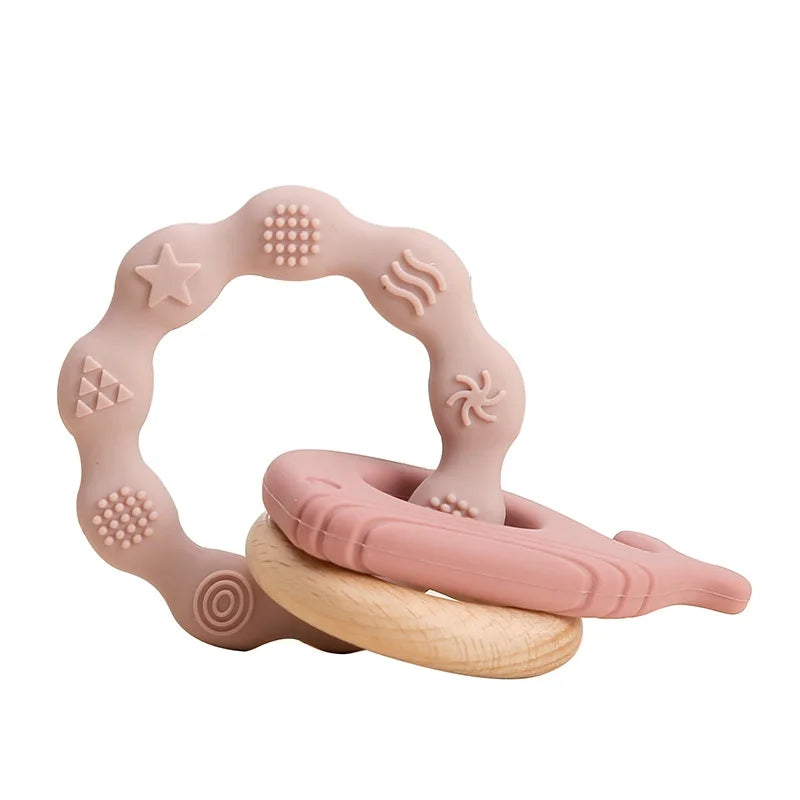 Introducing our Bubebaby Babylove Teether Bracelet, crafted from safe, BPA-free silicone, ideal for ages 0-36 months. This latex, nitrosamine, and phthalate-free teether offers effective tooth care in a fun, cartoon whimsical shape. Available in various colors and sizes, it comes conveniently bagged or boxed for easy gifting.