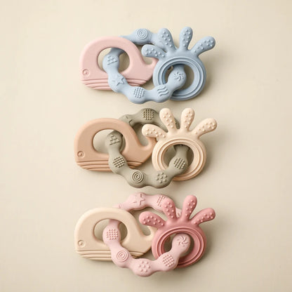Introducing our Bubebaby Babylove Teether Bracelet, crafted from safe, BPA-free silicone, ideal for ages 0-36 months. This latex, nitrosamine, and phthalate-free teether offers effective tooth care in a fun, cartoon whimsical shape. Available in various colors and sizes, it comes conveniently bagged or boxed for easy gifting