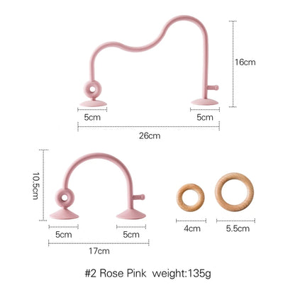 Montessori Wood Silicone Cognitive Rings