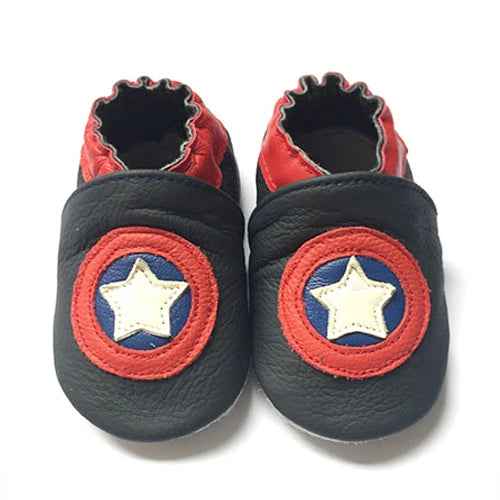 Bubebaby BabyLove Cow Leather First Walker Booties, featuring a classic design with a comfortable fit for early walkers. The booties are equipped with a flexible sole to support baby’s first steps. They come in a versatile colors, making them a stylish and practical choice for little ones