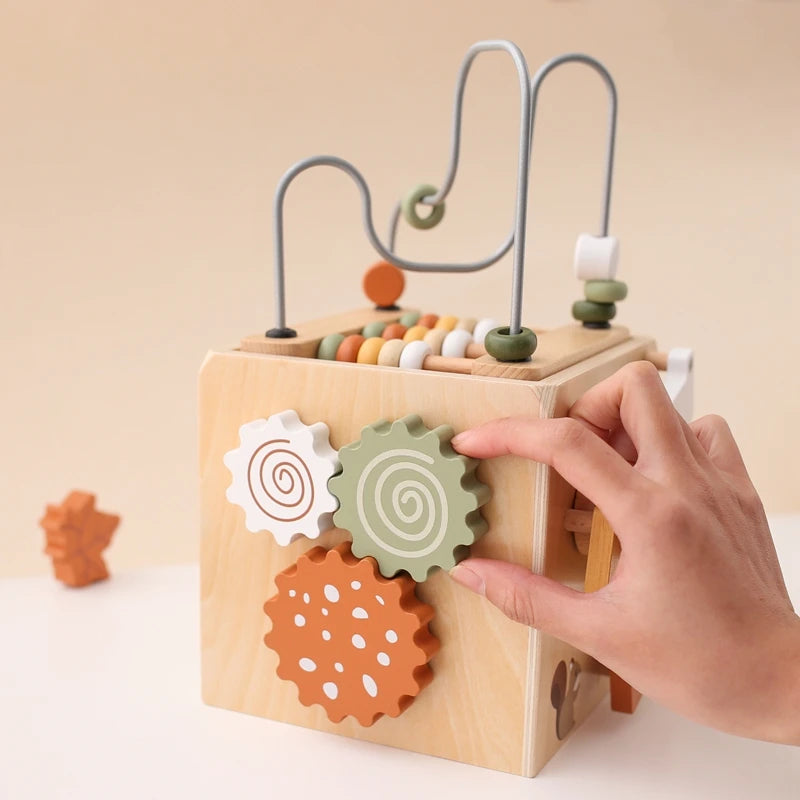 Montessori Multifunctional Forest Adventure Play Set With Gears and Shapes