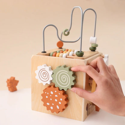 Montessori Multifunctional Forest Adventure Play Set With Gears and Shapes