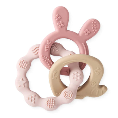 Introducing our Bubebaby Babylove Teether Bracelet, crafted from safe, BPA-free silicone, ideal for ages 0-36 months. This latex, nitrosamine, and phthalate-free teether offers effective tooth care in a fun, cartoon whimsical shape. Available in various colors and sizes, it comes conveniently bagged or boxed for easy gifting.