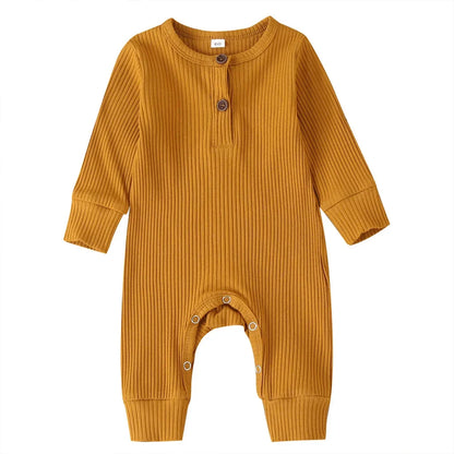 Bubebaby BabyLove Cotton Overall Playsuit with snap buttons along the legs for easy diaper changes. Made from breathable, high-quality cotton for maximum comfort