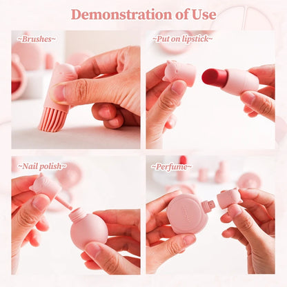 Discover our CE-certified silicone makeup cosmetics set, perfect for ages 3-6. Safe and chemical-free, this play set encourages creativity and imaginative play, allowing little ones to explore their style in a fun, secure way. Ideal for budding beauty enthusiasts