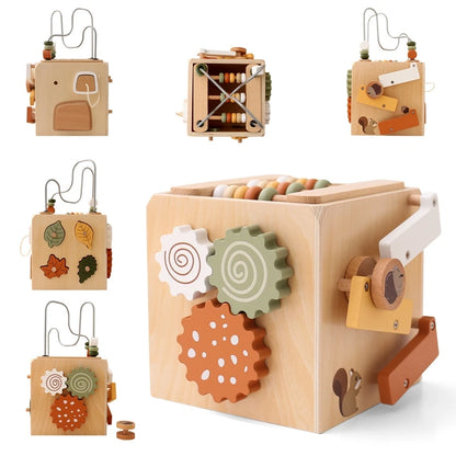 Montessori Multifunctional Forest Adventure Play Set With Gears and Shapes
