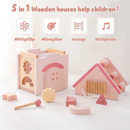 Explore our BabyLove Europe-certified (CE) Montessori Wooden Toys for children aged 3-6 years at Bubebaby. This multifunctional, five-in-one educational toy is designed to enhance hand-eye coordination, fine motor skills, logical thinking, and spatial imagination. Available for both direct sales and wholesale.