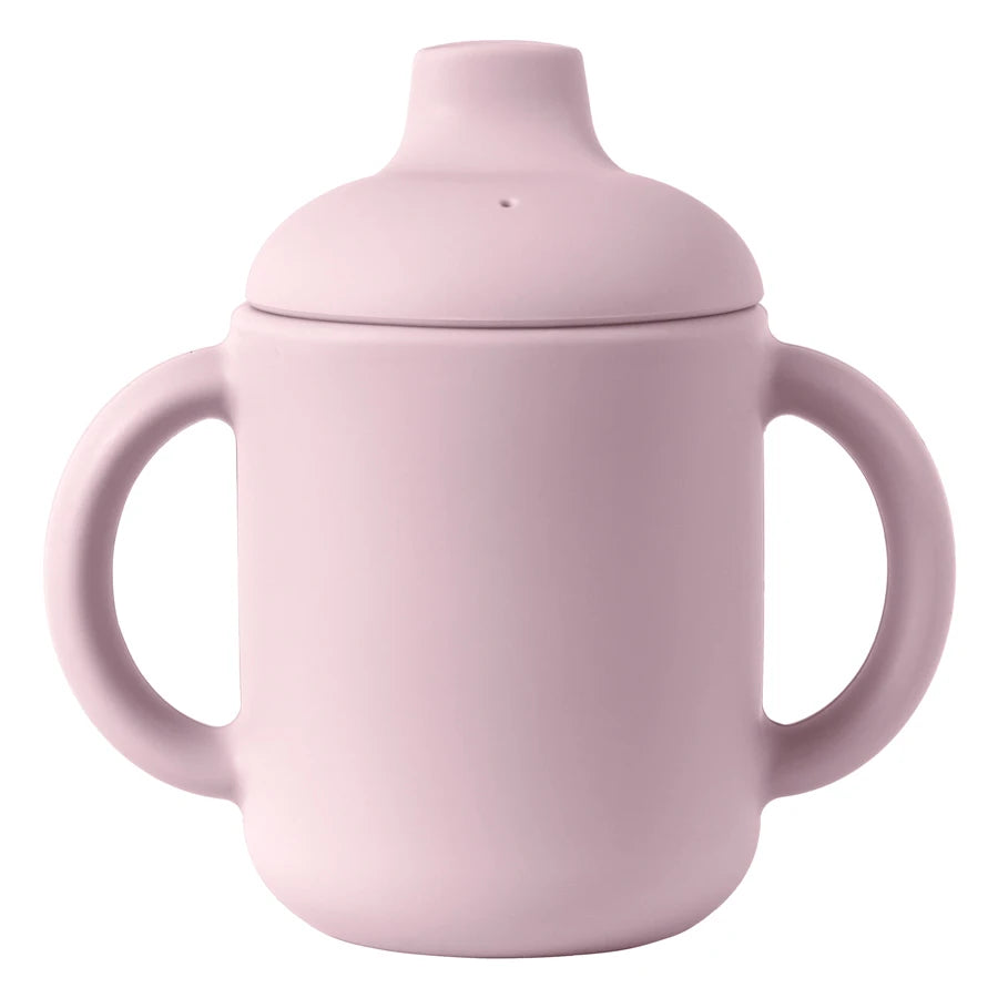 Silicone Sippy Cup With Handles in Dusty Lilac