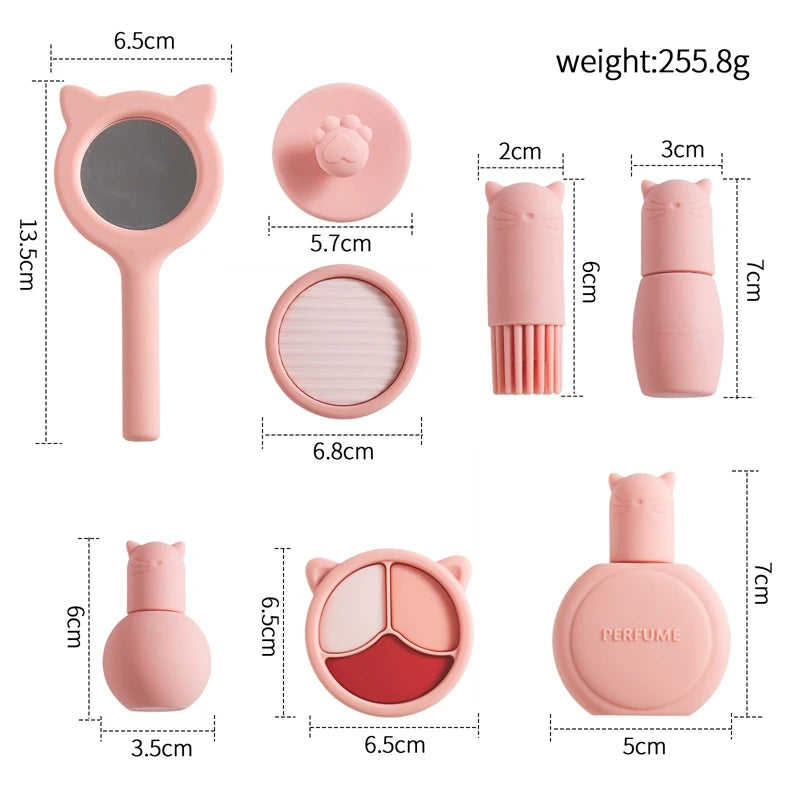 Discover our CE-certified silicone makeup cosmetics set, perfect for ages 3-6. Safe and chemical-free, this play set encourages creativity and imaginative play, allowing little ones to explore their style in a fun, secure way. Ideal for budding beauty enthusiasts