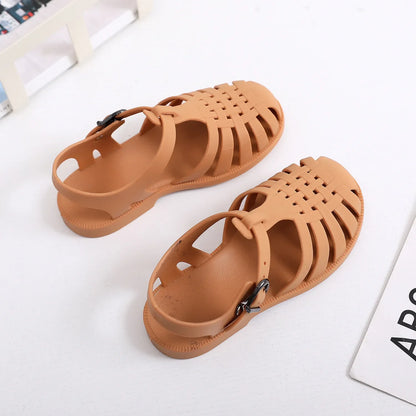 BabyLove Silicone Jelly Sandal at BubeBaby. These sandals feature a plastic outsole for durability and are designed with quick-dry, breathable, and anti-slippery features. Available in lengths of 10cm, 10.5cm, and 11cm, perfect for active little feet. Shop now for comfort and style