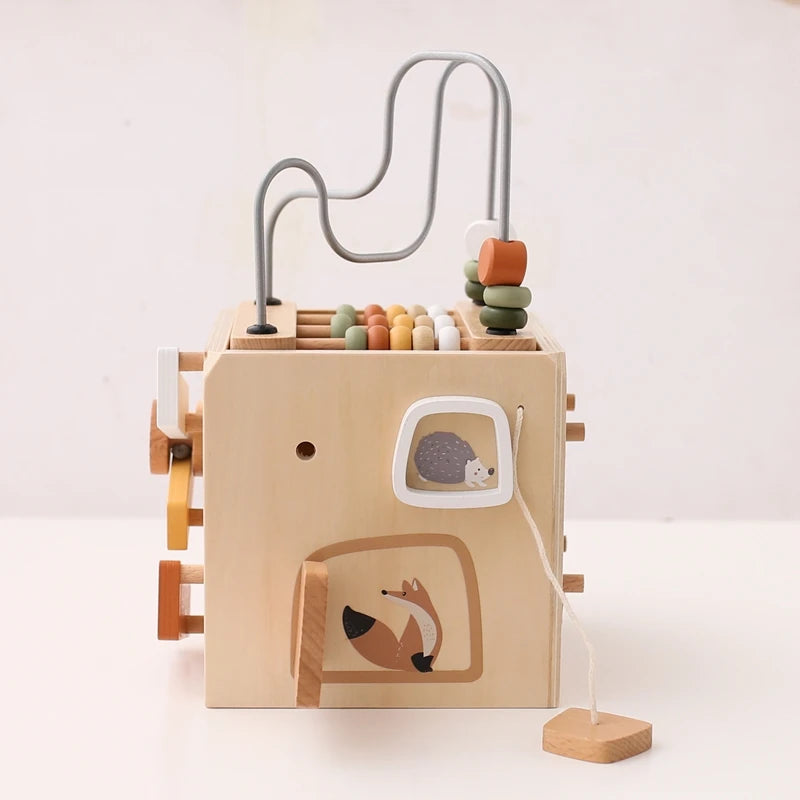 Montessori Multifunctional Forest Adventure Play Set With Gears and Shapes