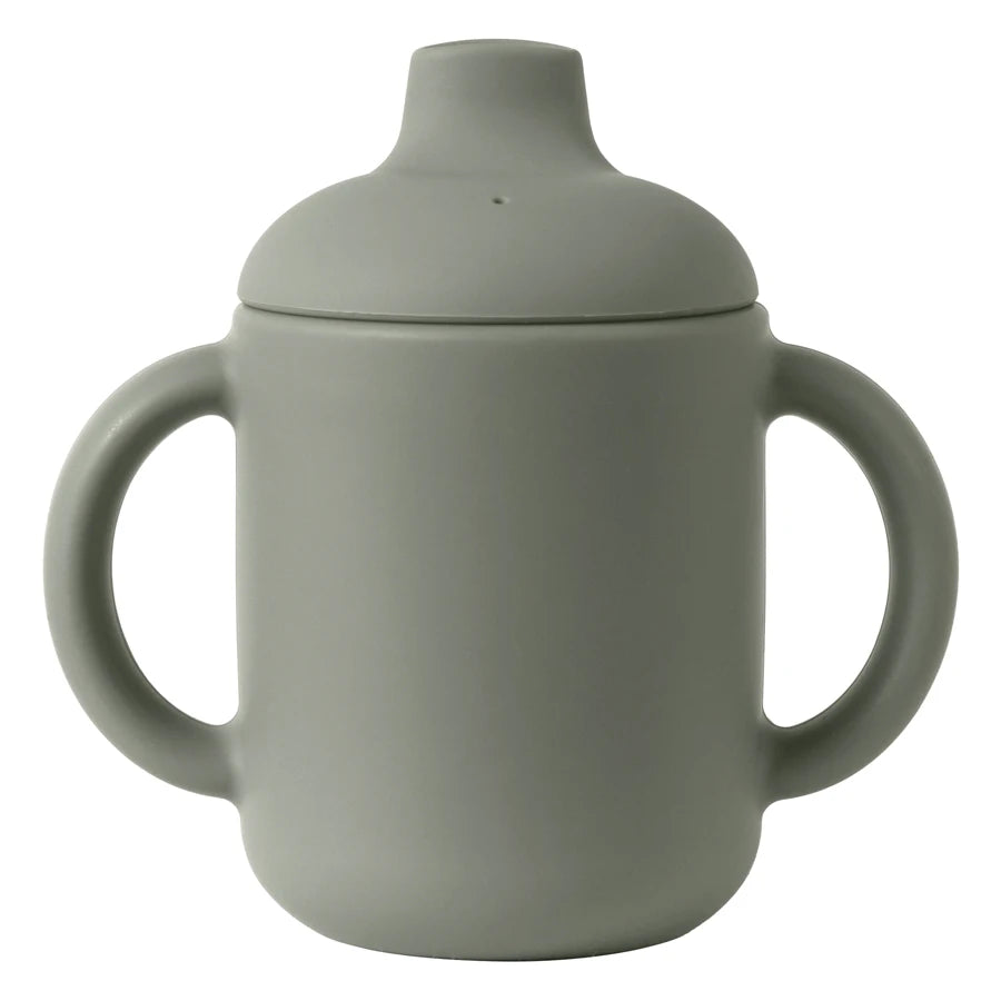 Silicone Sippy Cup With Handles in Sage