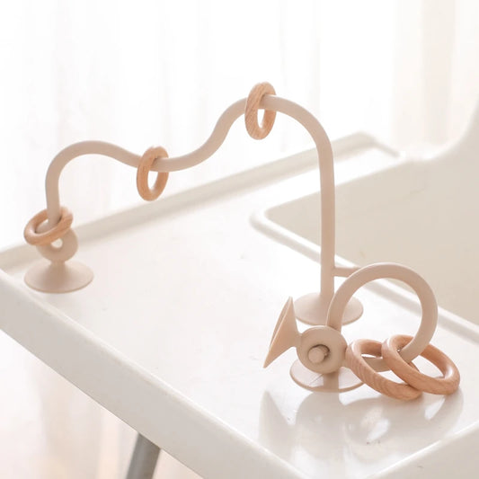Discover BubeBaby's Montessori Wood Silicone Cognitive Rings, ideal for ages 6-12 years. This CE-certified educational toy blends wood and silicone to enhance cognitive development through fun, animal-themed rings. Perfect for developing cognition and safe play, with a warning for choking hazards. Ideal as a baby gift