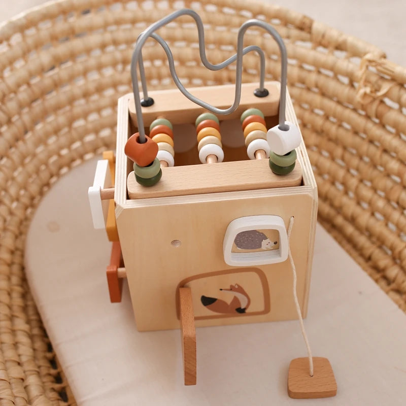Montessori Multifunctional Forest Adventure Play Set With Gears and Shapes