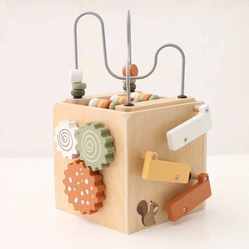Montessori Multifunctional Forest Adventure Play Set With Gears and Shapes
